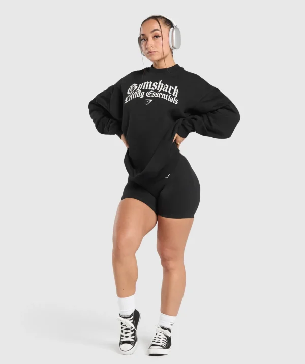 Gymshark Hoodies & Sweatshirts*Lifting Essentials Oversized Sweatshirt Black