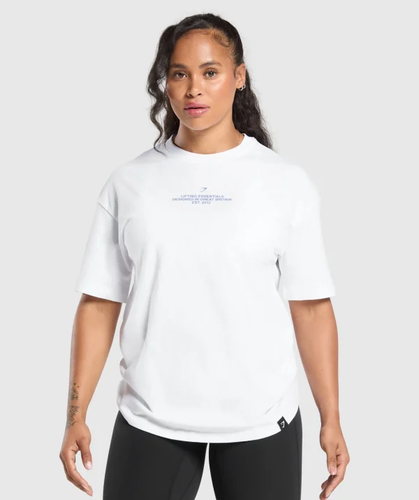 Gymshark T-shirts & Tops*Lifting Graphic T-Shirt White