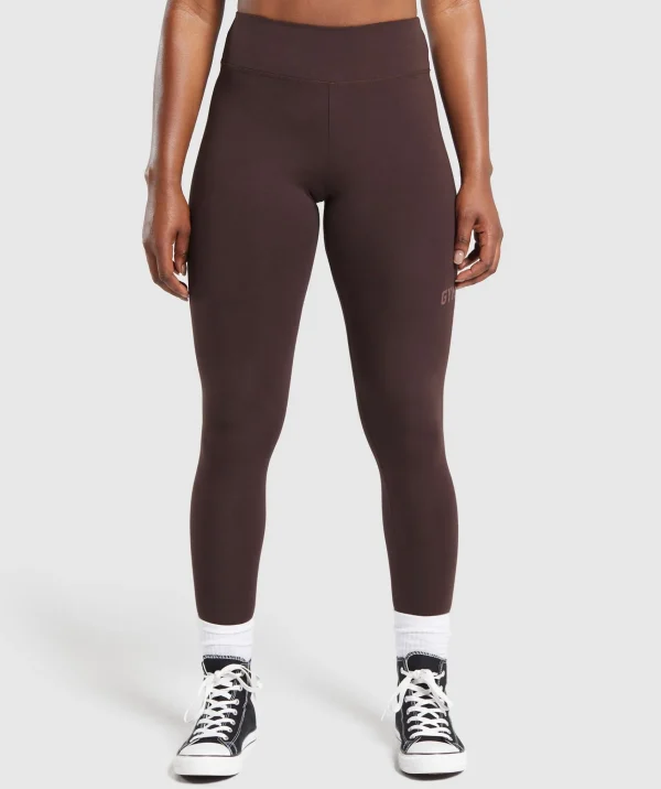 Gymshark Leggings*Lifting Logo Leggings HeritageBrown