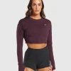 Gymshark Crop Tops | T-shirts & Tops*Lifting Long Sleeve Crop Top DepthPurple