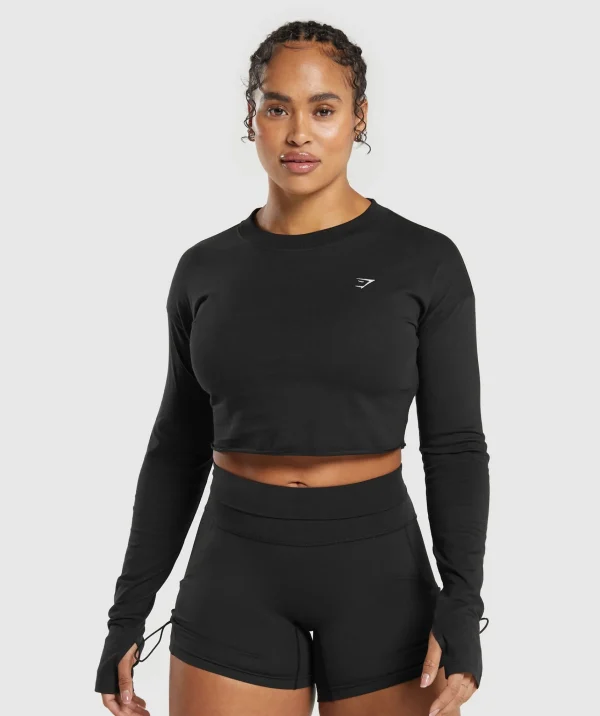 Gymshark Crop Tops | T-shirts & Tops*Lifting Long Sleeve Crop Top Black