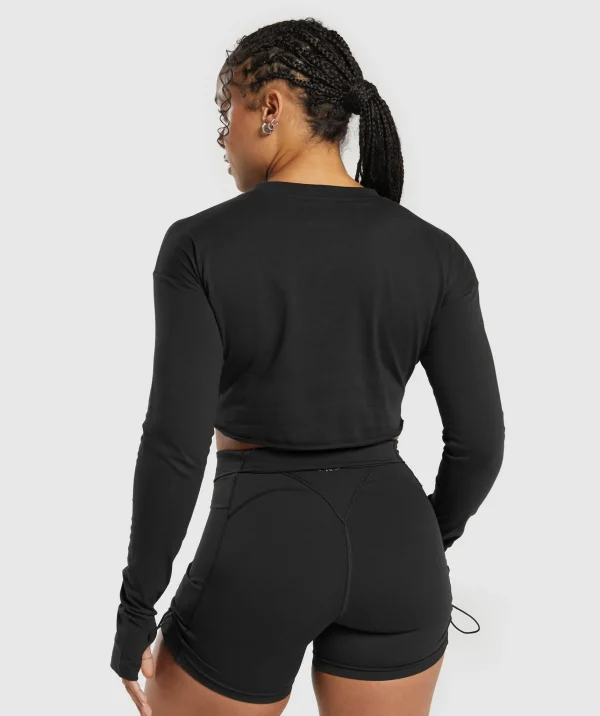 Gymshark Crop Tops | T-shirts & Tops*Lifting Long Sleeve Crop Top Black