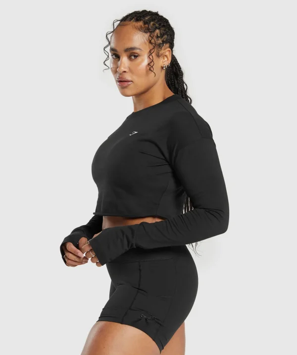 Gymshark Crop Tops | T-shirts & Tops*Lifting Long Sleeve Crop Top Black