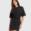 Gymshark T-shirts & Tops*Lifting Longline T-Shirt Dress Black