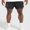 Gymshark Shorts*Lifting Mesh 5" Shorts Black/ConditioningRed