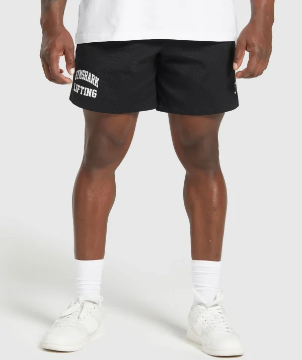 Gymshark Shorts*Lifting Mesh 7" Shorts Black