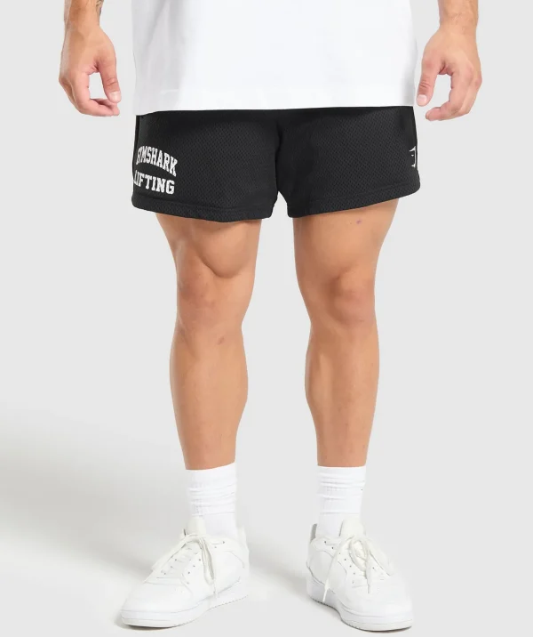 Gymshark Shorts*Lifting Mesh 5" Shorts Black