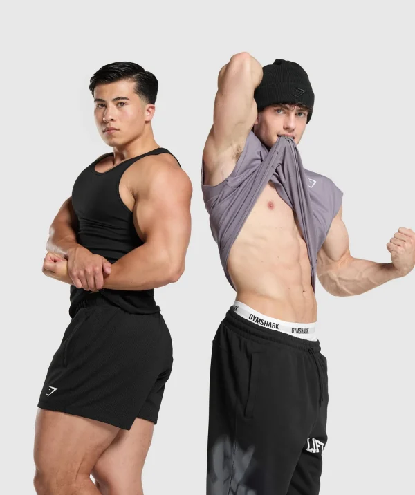 Gymshark Shorts*Lifting Mesh 7" Shorts Black