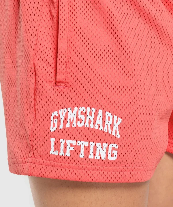 Gymshark Shorts*Lifting Mesh 5" Shorts TropicalPink