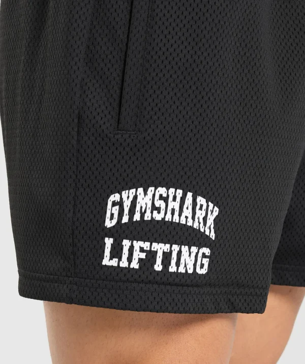 Gymshark Shorts*Lifting Mesh 5" Shorts Black