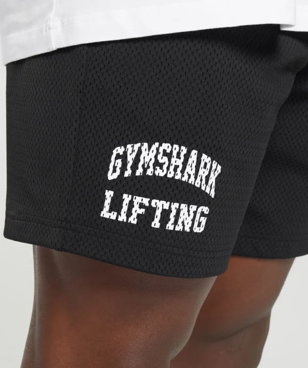 Gymshark Shorts*Lifting Mesh 7" Shorts Black