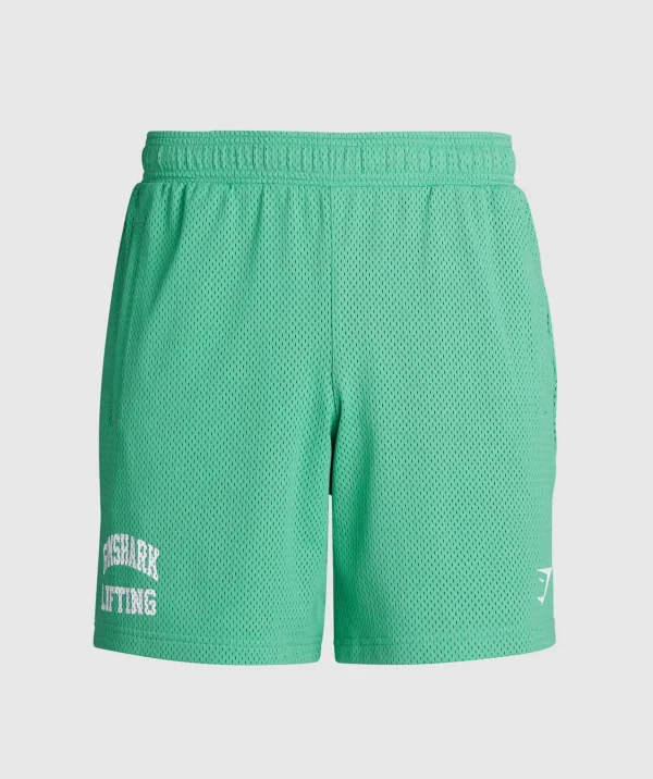 Gymshark Shorts*Lifting Mesh 7" Shorts LagoonGreen