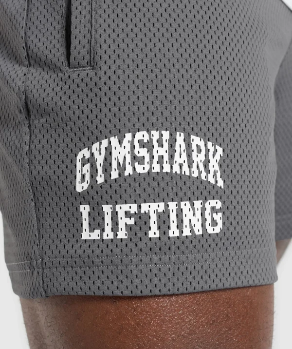 Gymshark Shorts*Lifting Mesh 5" Shorts PitchGrey