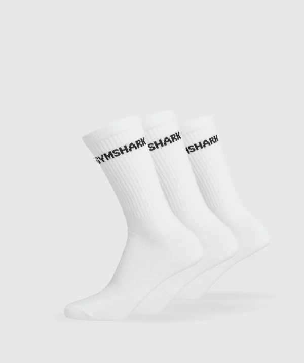 Gymshark Crew Socks*Lite Crew Socks 3pk White