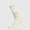 Gymshark Crew Socks*Long Stripe Sock EcruWhite