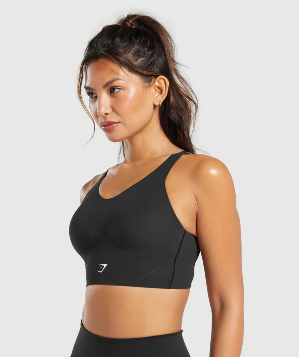 Gymshark Sports Bras*Longline Crossback Sports Bra Black