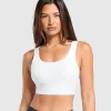 Gymshark Sports Bras*Longline Sports Bra White