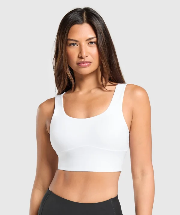 Gymshark Sports Bras*Longline Sports Bra White