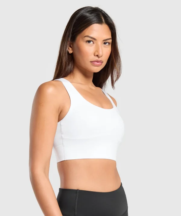 Gymshark Sports Bras*Longline Sports Bra White