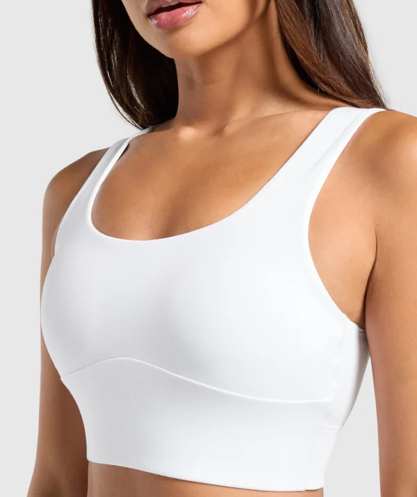 Gymshark Sports Bras*Longline Sports Bra White