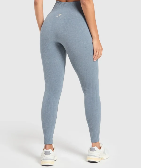 Gymshark Leggings*Luxe Seamless Leggings MetalBlueMarl