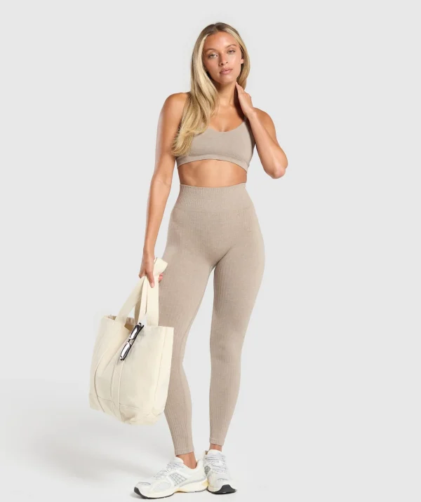 Gymshark Leggings*Luxe Seamless Leggings PebbleBrownMarl