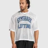 Gymshark T-shirts & Tops*Mesh Oversized T-Shirt White