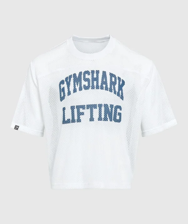 Gymshark T-shirts & Tops*Mesh Oversized T-Shirt White