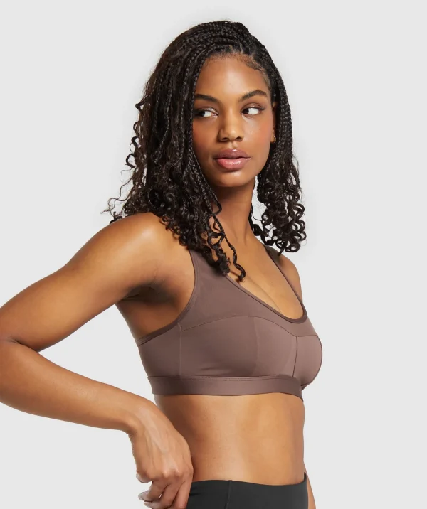 Gymshark Sports Bras*Mesh Sports Bra SoftBrown