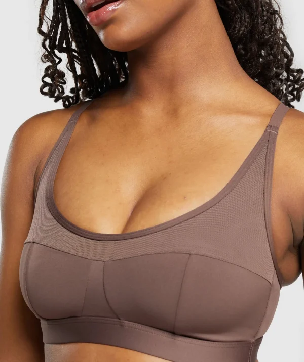 Gymshark Sports Bras*Mesh Sports Bra SoftBrown