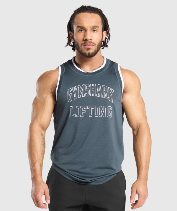 Gymshark Tank Tops*Mesh Tank TitaniumBlue