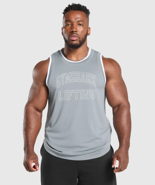 Gymshark Tank Tops*Mesh Tank DenimGrey