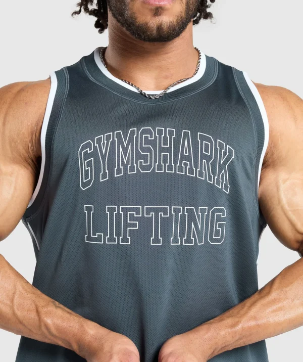 Gymshark Tank Tops*Mesh Tank TitaniumBlue