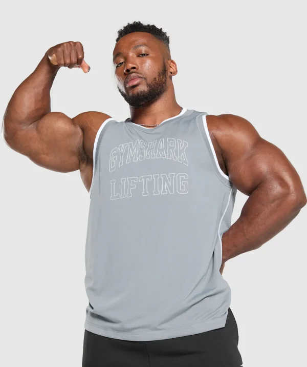 Gymshark Tank Tops*Mesh Tank DenimGrey