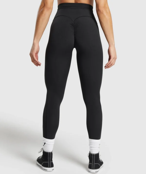 Gymshark Leggings | Scrunch Butt Leggings*Mesh Waistband Leggings Black