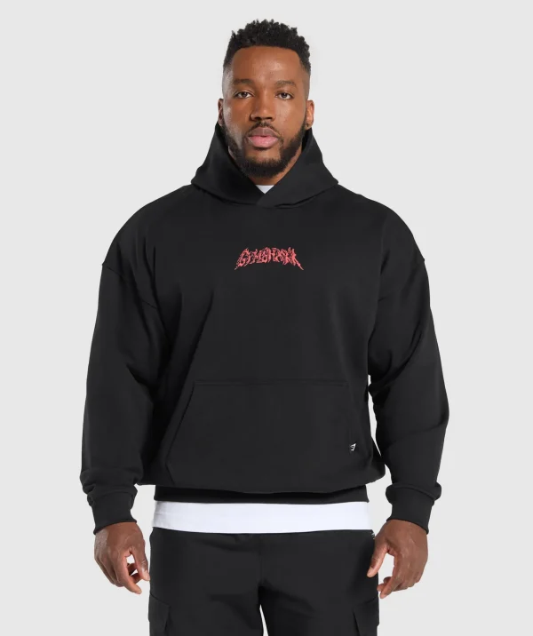 Gymshark Hoodies & Sweatshirts*Metal Lifting Graphic Hoodie Black