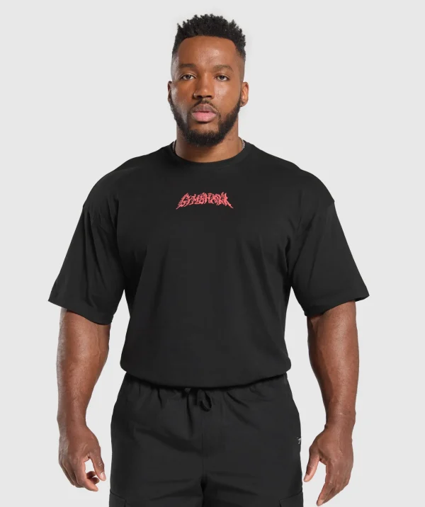 Gymshark T-shirts & Tops*Metal Lifting Graphic T-Shirt Black