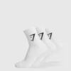 Gymshark Crew Socks*Midi 3pk Socks White