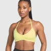 Gymshark Sports Bras*Minimal Halterneck Sports Bra RefreshYellow