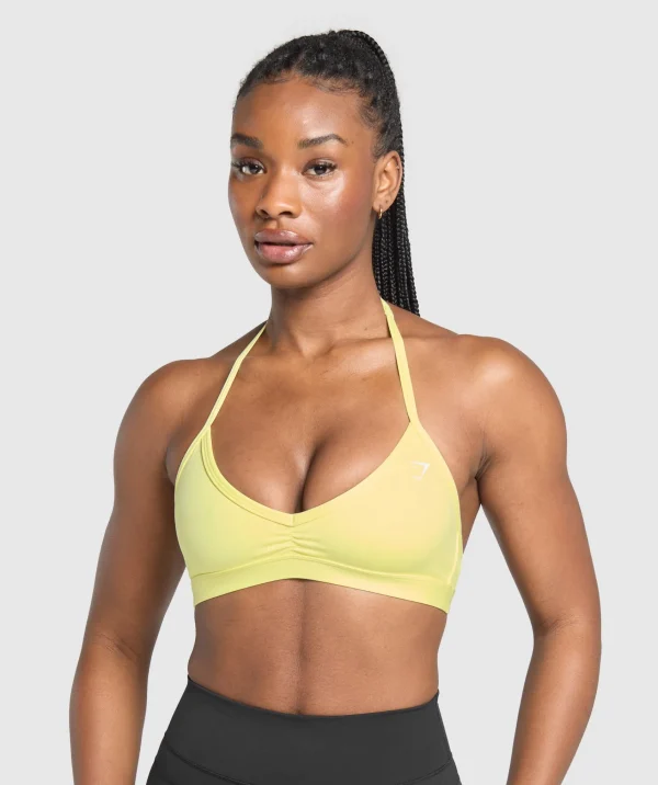 Gymshark Sports Bras*Minimal Halterneck Sports Bra RefreshYellow