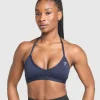 Gymshark Sports Bras*Minimal Halterneck Sports Bra HeavyBlue