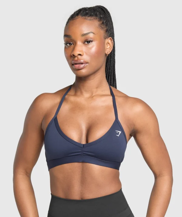 Gymshark Sports Bras*Minimal Halterneck Sports Bra HeavyBlue