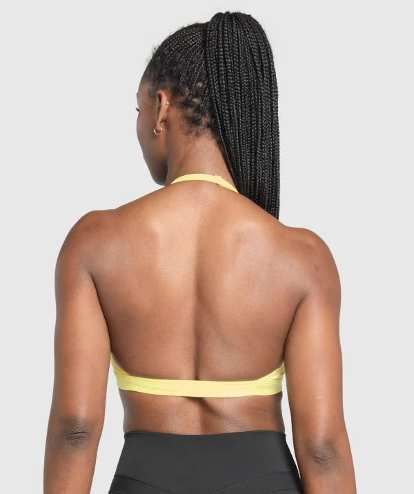 Gymshark Sports Bras*Minimal Halterneck Sports Bra RefreshYellow