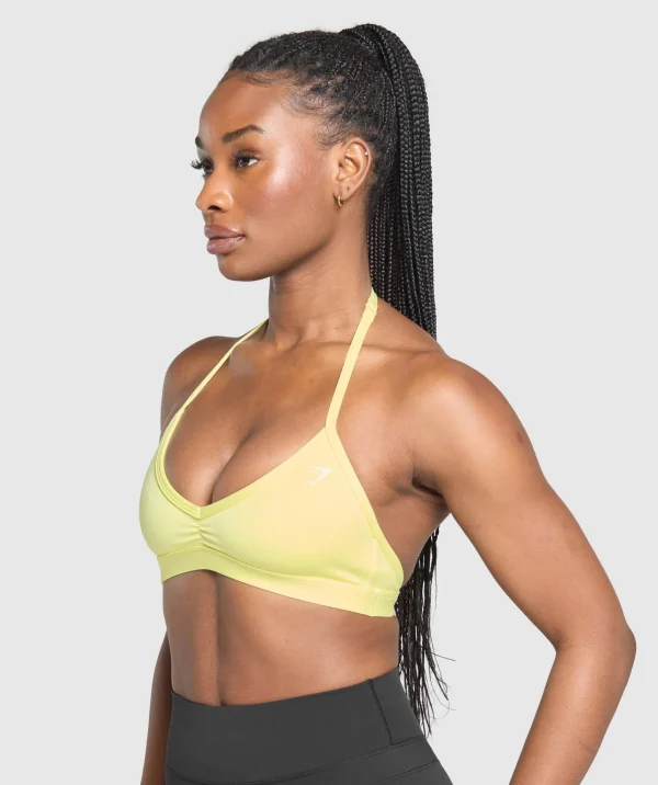 Gymshark Sports Bras*Minimal Halterneck Sports Bra RefreshYellow