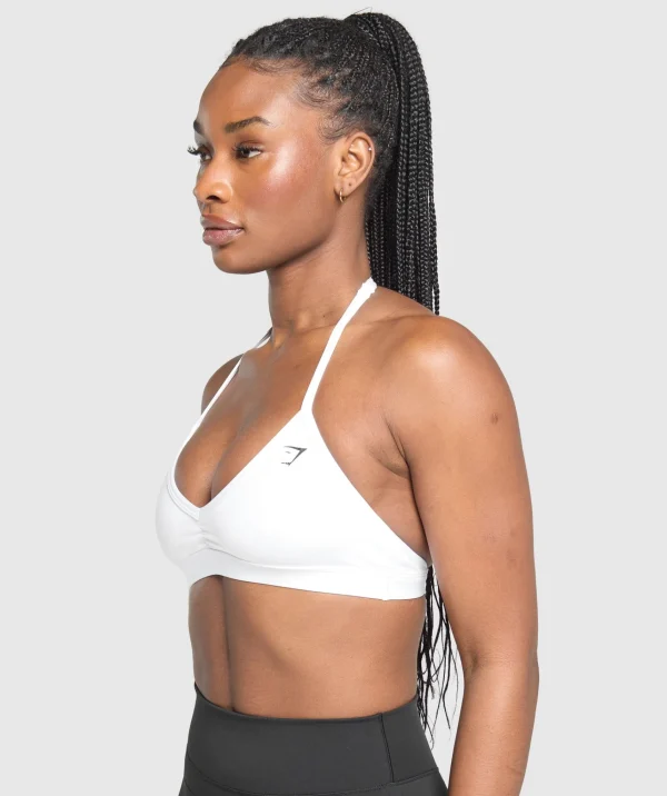 Gymshark Sports Bras*Minimal Halterneck Sports Bra White