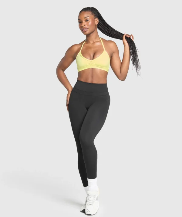 Gymshark Sports Bras*Minimal Halterneck Sports Bra RefreshYellow