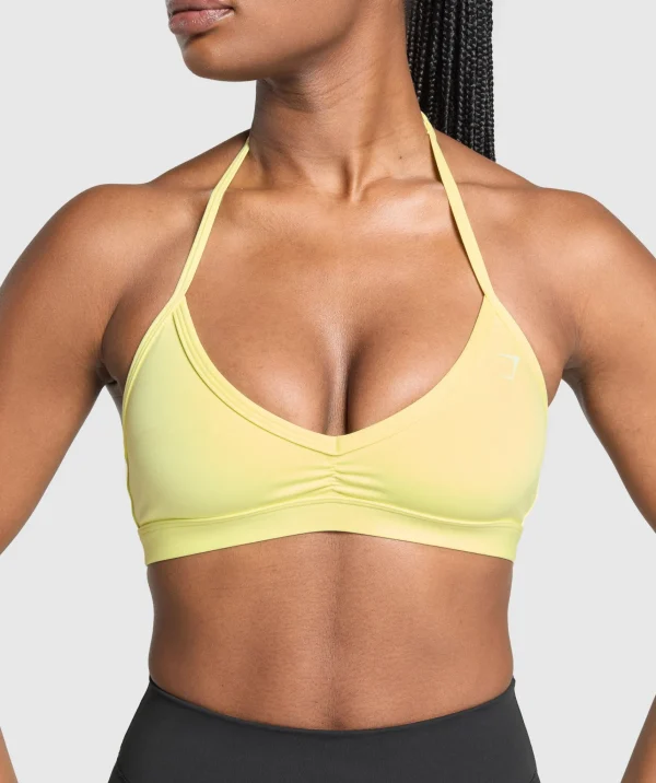 Gymshark Sports Bras*Minimal Halterneck Sports Bra RefreshYellow