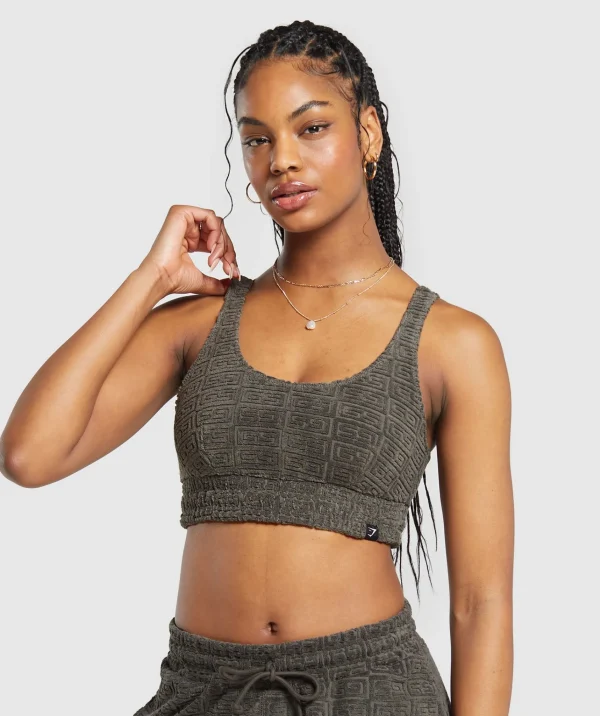 Gymshark Underwear & Basics | Women's Underwear*Monogram Towelling Bralette StrengthGreen