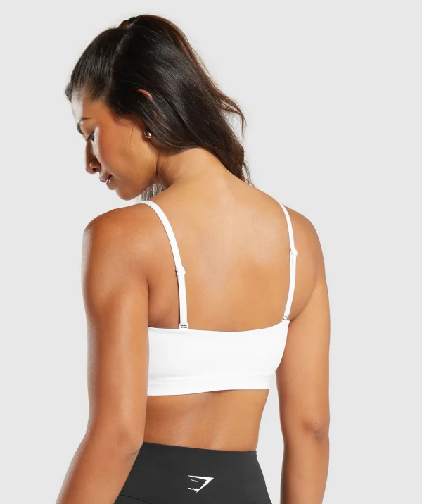 Gymshark Sports Bras*Multi Way Strap Bandeau Bra White