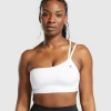 Gymshark Sports Bras*One Shoulder Sports Bra White